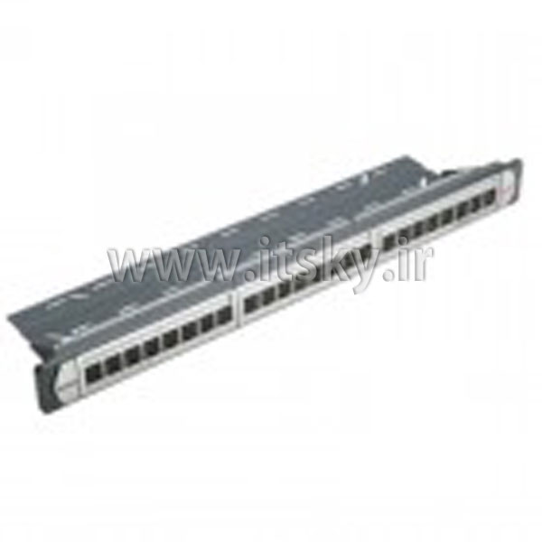 قیمت BRAND-REX Cat6Plus 24 Port Screened Patch Panel 12 U LSA IDC 568AB Wired Black with cable management